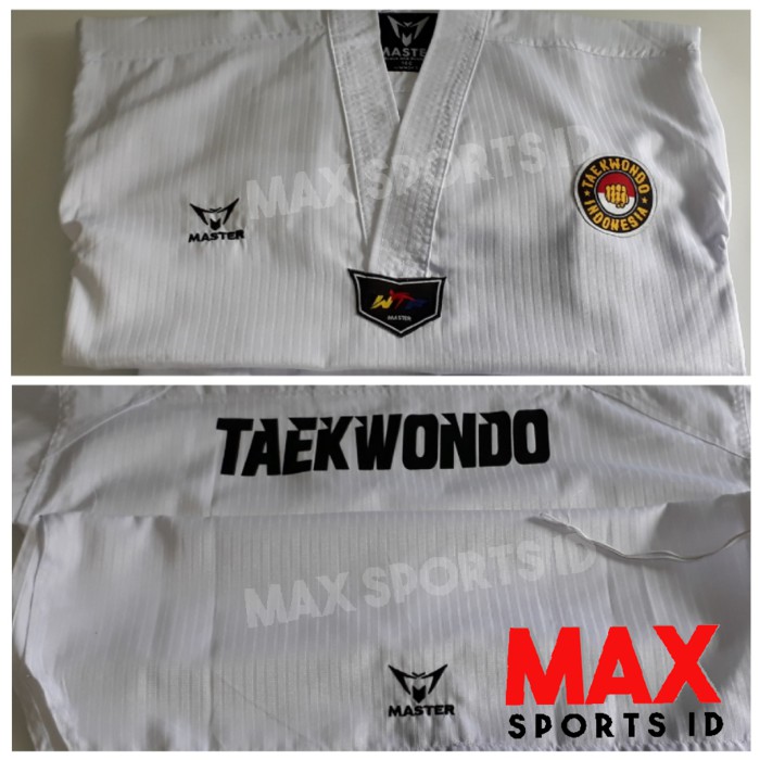 Promo Dobok Moks Master Dolby E Prime Seragam Taekwondo Pemula Kerah Putih Diskon