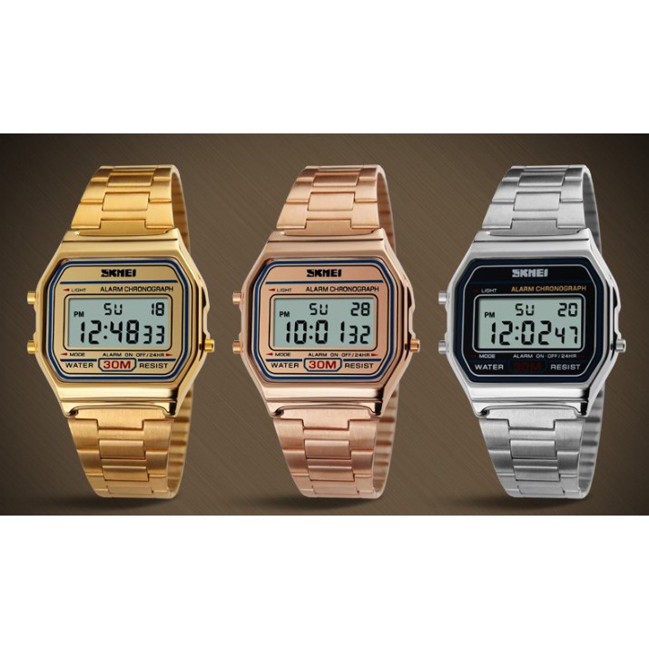 PROMO JAM SKMEI ORIGINAL SKMEI Watch 1123 Original Water Resistant 30M - Gold