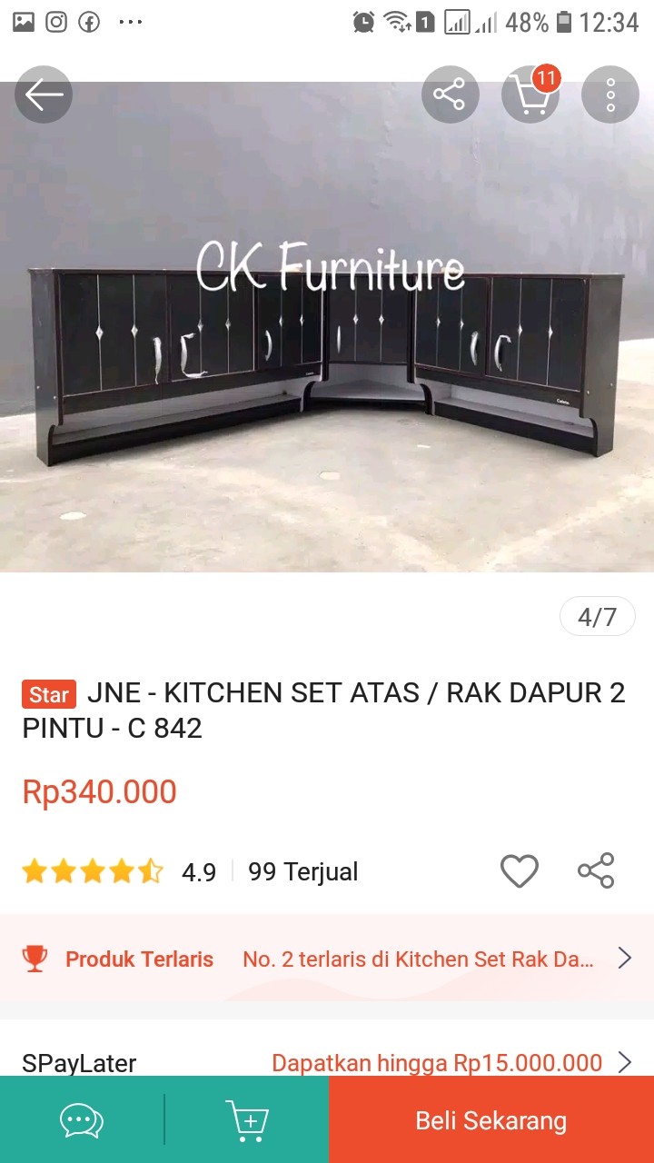 Lemari Dapur Sudut Gantung Kitchen Set Atas Rak Dapur Dinding