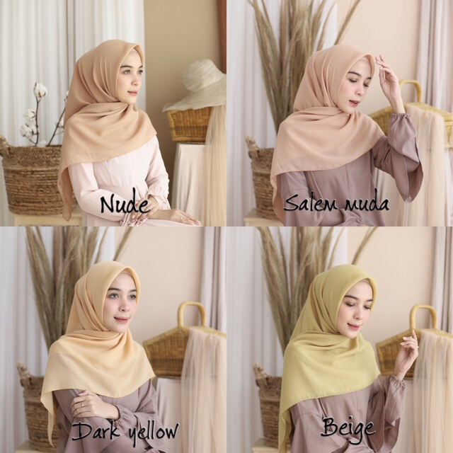  Bella  Square   warna  part 2 hijab segiempat Shopee 