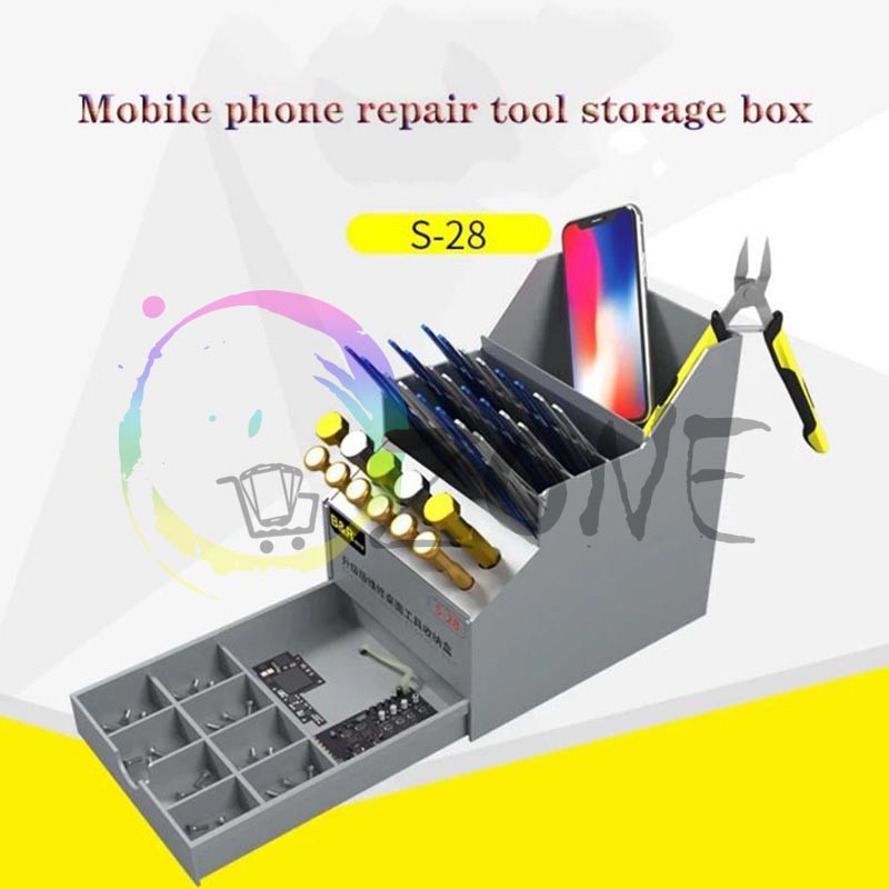 REPAIR TOOL STORAGE BOX B&amp;R S-28 RAK SPAREPART HANDPHONE