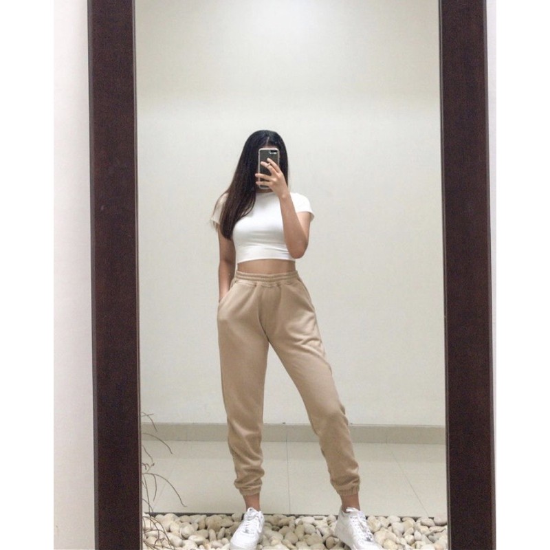 Rossa Basic Sweatpants Beige & Army
