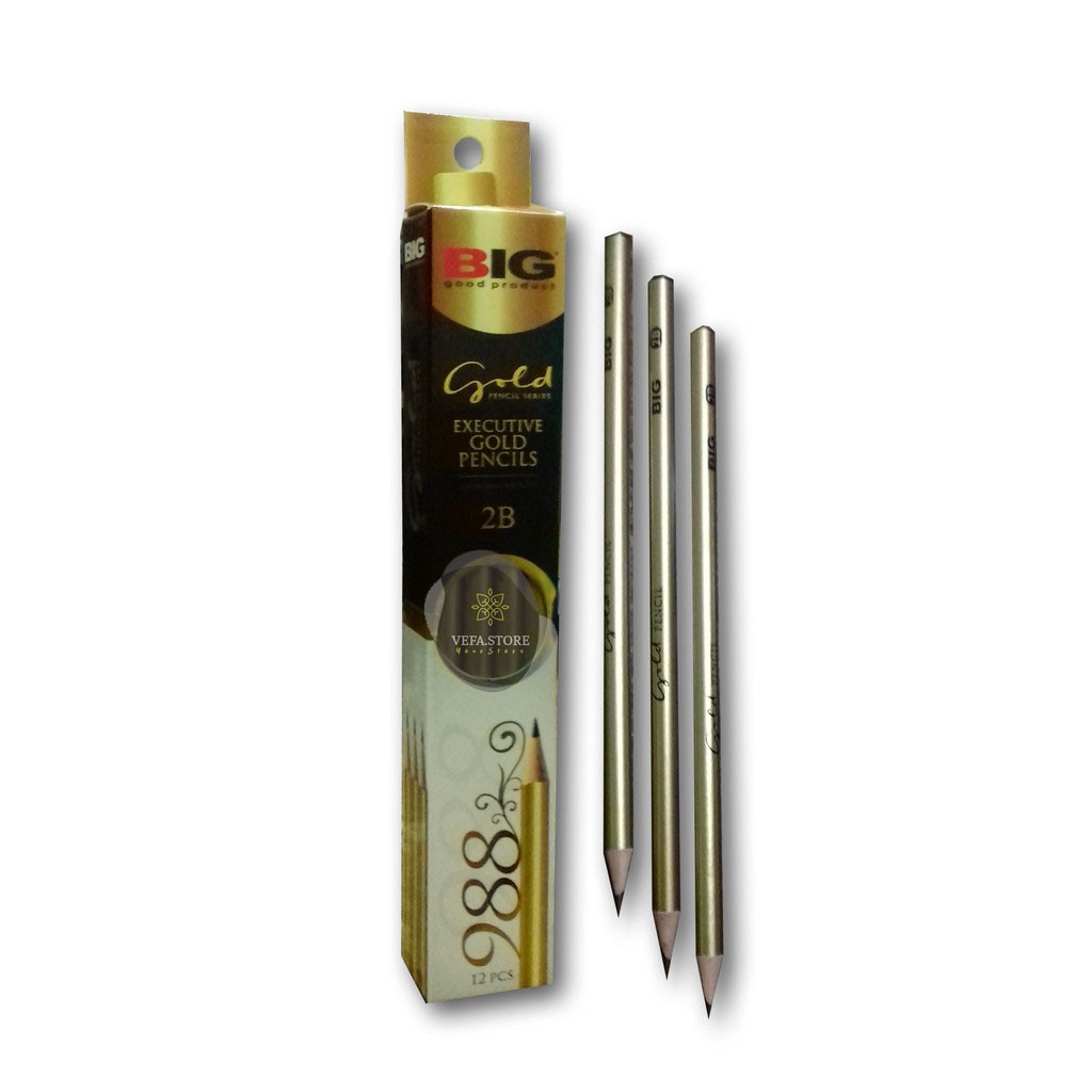 

(MURAH) Pensil | Pencil Sekolah 2B Big Gold Series 988 Isi 12pcs