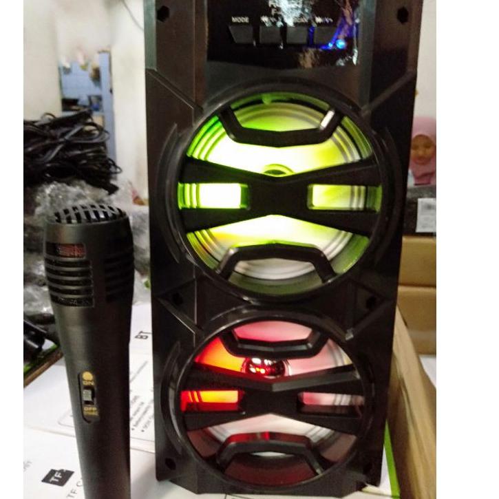 ◙ Speaker Bluetooth Fleco F-4021/XTM 2021 Bonus Mic karaoke Doble Speaker Sobwoofer Aktif ❅