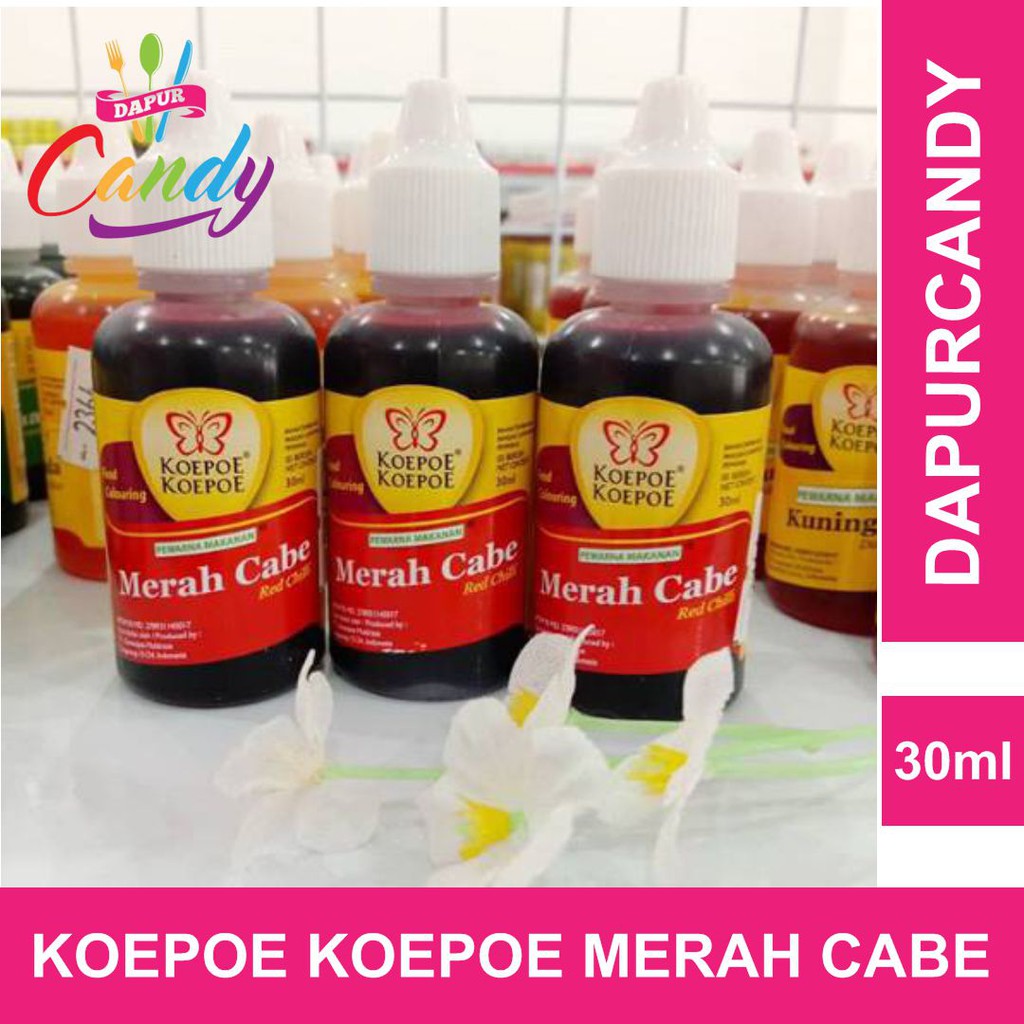 

DapurCandy - Pewarna Merah cabe Koepoe Koepoe 30ml / Red Chili kupu kupu