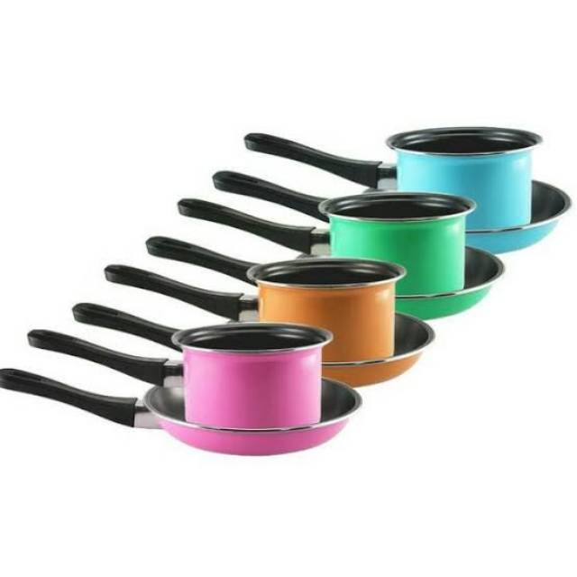 Maspion Pastella Set Milk Pan 14cm + Frypan 18cm Banded Edisi Ramadan