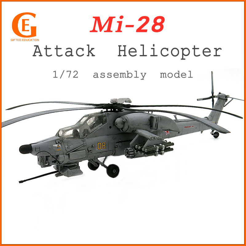 Mainan Model Pesawat Helikopter Militer Mi-28 Havoc Attack Skala 1 / 72