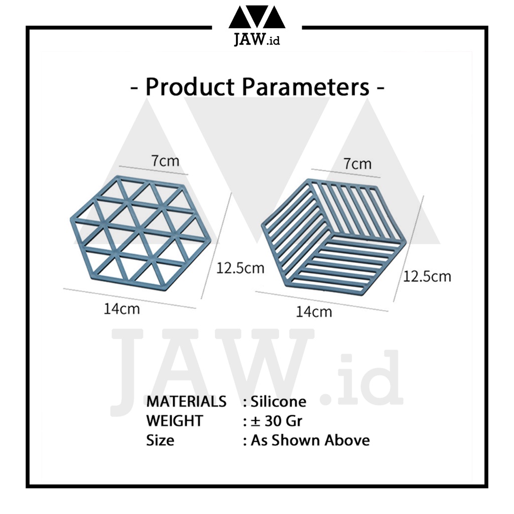 JAW.ID Tatakan Alas Gelas Panci Piring Silikon Anti Panas Premium