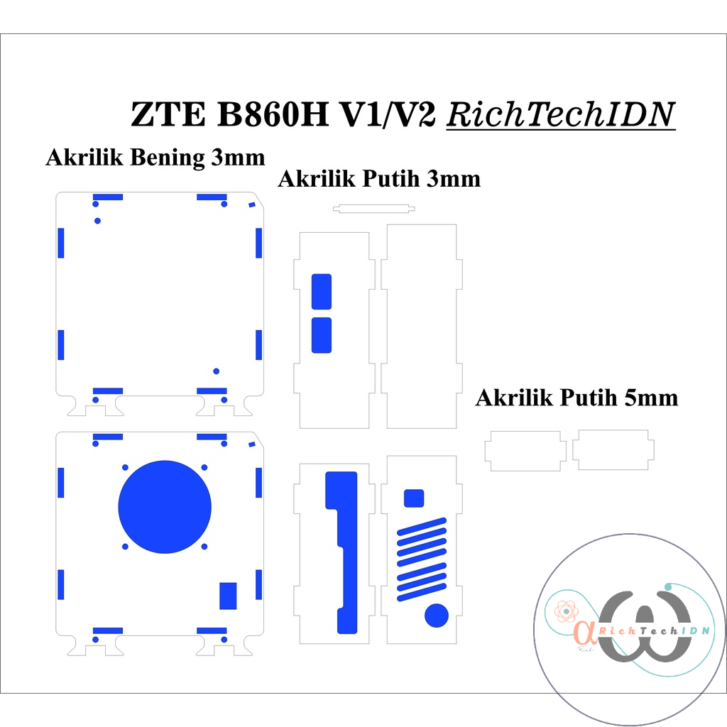 Casing/Case Akrilik STB ZTE B860H V1/V2