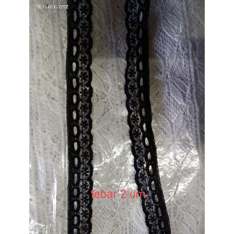RENDA air hitam renda kecil renda pinggir renda kain renda mukena renda lis