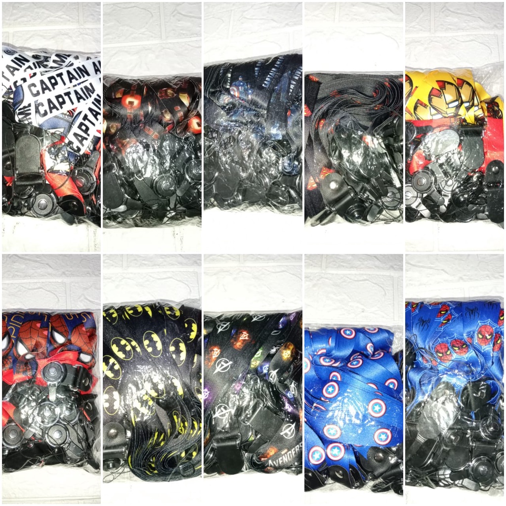 [ISI 25PCS] GROSIRAN TALI GANTUNGAN MOTIF HERO TERMURAH HIGH QUALITY