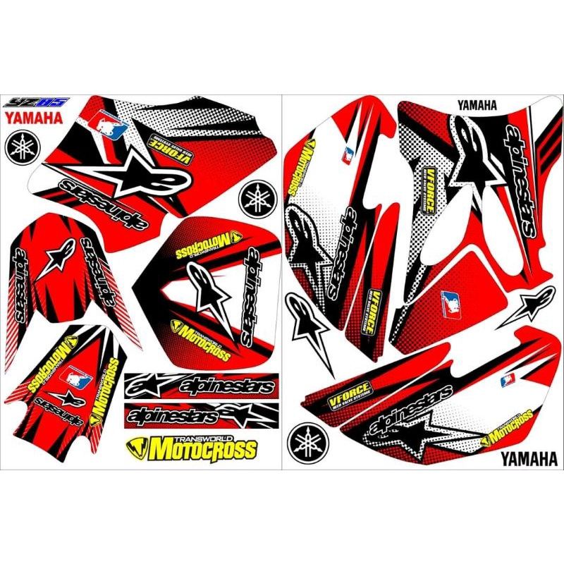 Decal yamaha Yz 85 motocross striping stiker yz 85 old