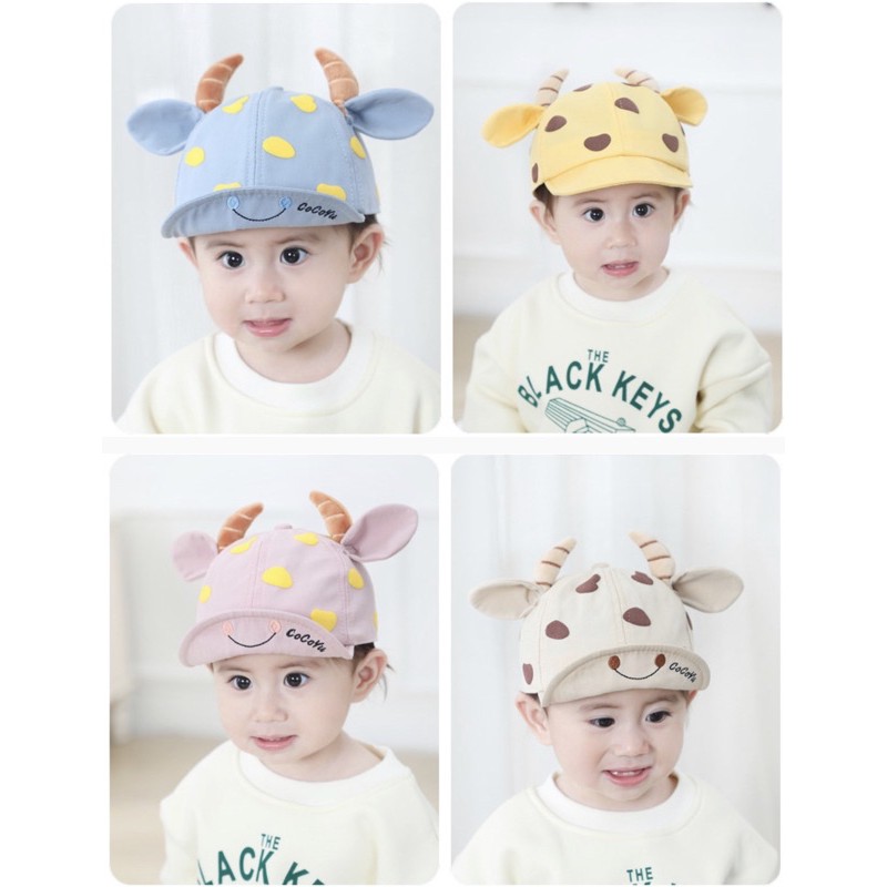 Topi Baseball/Bucket Anak Bayi Balita Laki Laki / Perempuan model Tanduk Deer Goat /Baby Toddler Hat-Baseball Goat
