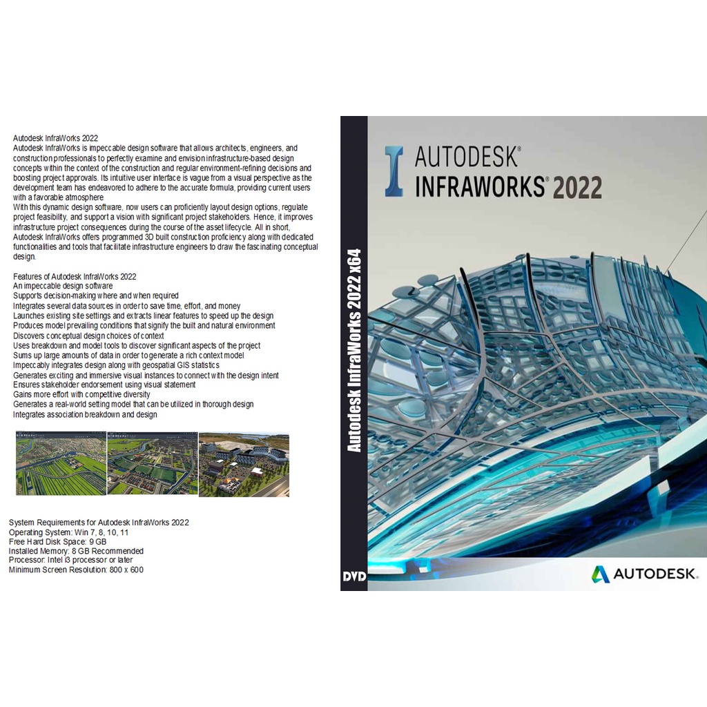 AUTORUN DVD Auto desk InfraWorks 2022 x64