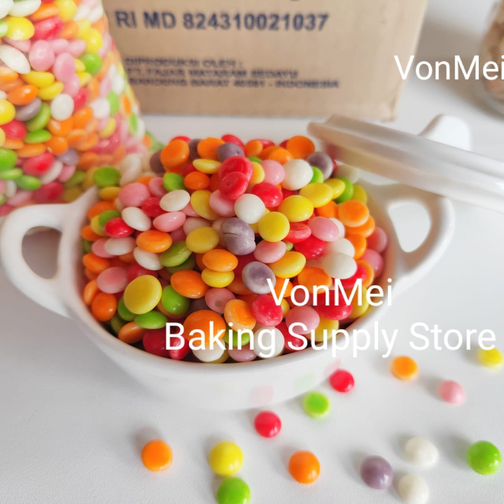 

LAGIE Rainbow Chip Chips Chocolate Chip Warna Warni 150 gr Repacked Dekorasi Kue Cake Dll