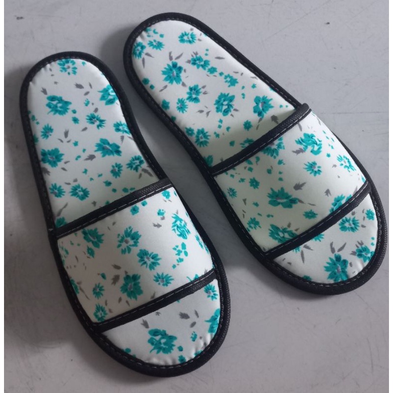 Sandal Hotel/Sandal lantai busa 8ml motif kembang