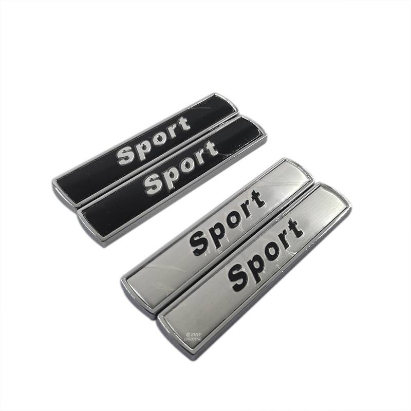 2 X Metal SPORT Logo Car Side Fender Decorative Emblem Sticker Decal Badge For BMW SPORT