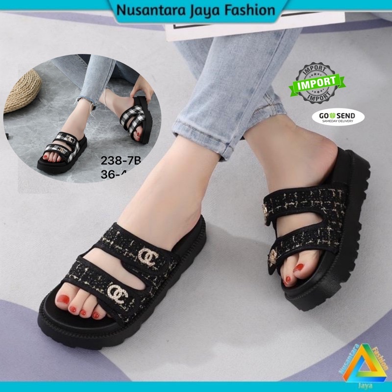 6.6 BALANCE IMPORT Sandal Wedges Wanita FLORIDA Import Balance 238-1