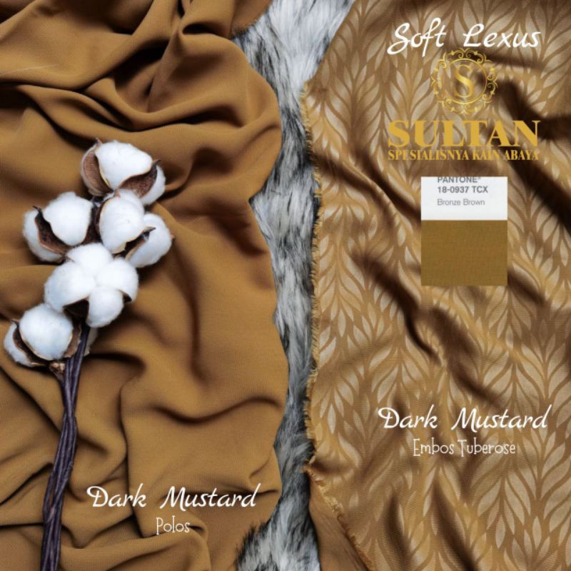 50CM EMBOS TUBEROSE SOFT LEXUS DARK MUSTARD KAIN SULTAN