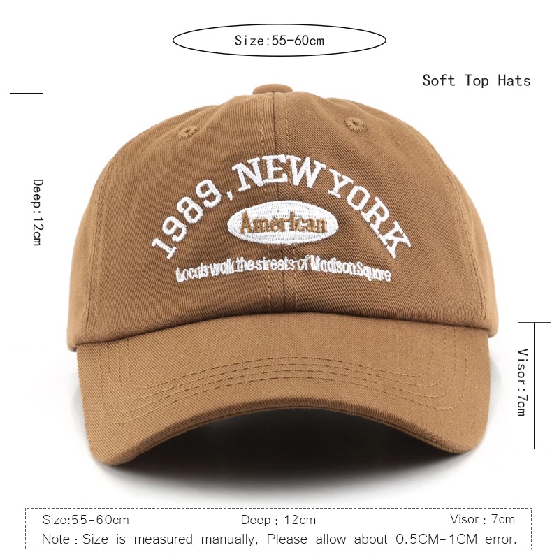 Topi baseball adjustable Motif Bordir New York-themed Gaya hip hop Untuk Pria Dan Wanita