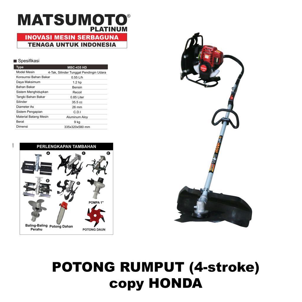 Mesin Pemotong Rumput  - Brush Cutter MBC-435 HD Berkualitas