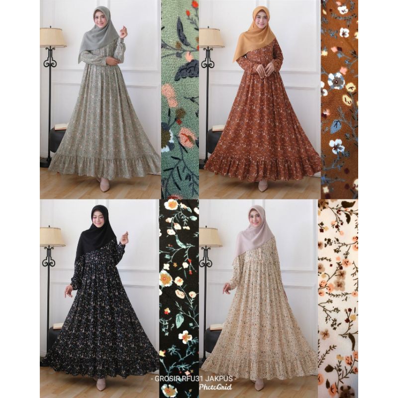 GAMIS/DRESS MOTIF BULU