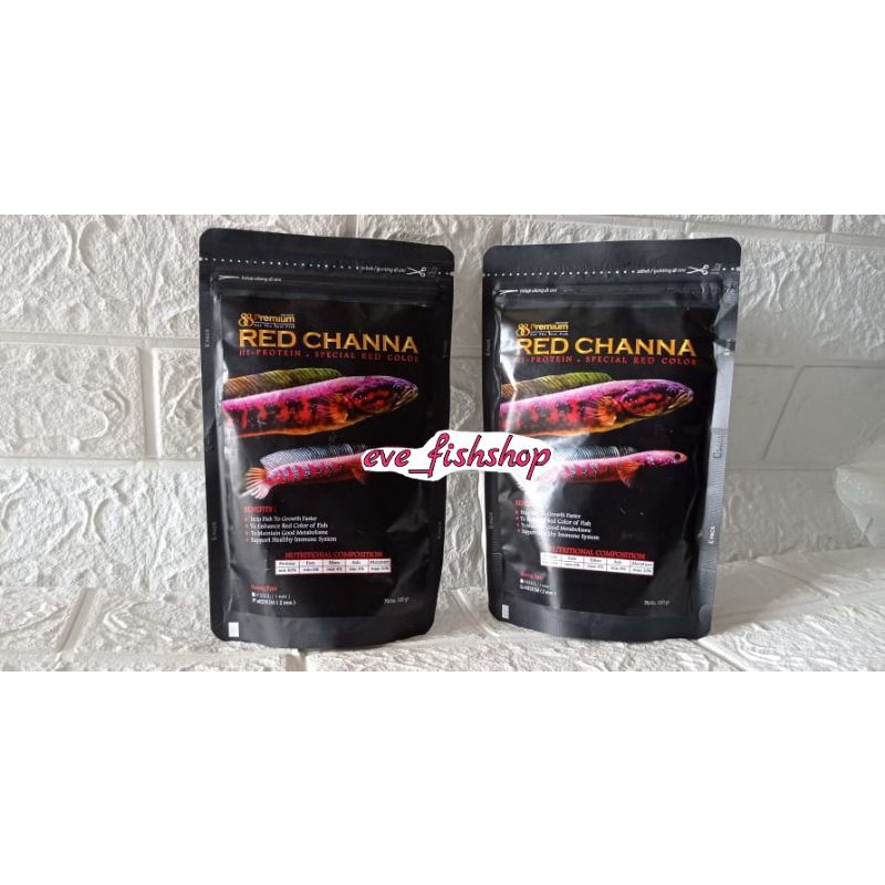 Pelet Channa Red channa predator cichlid premium 88