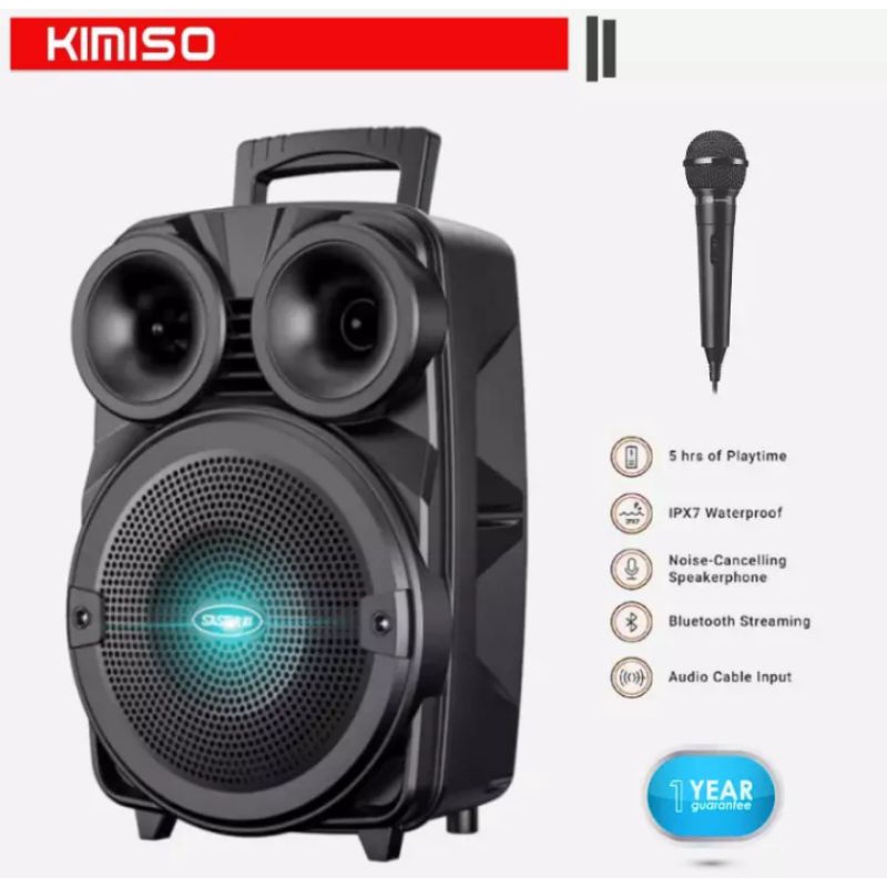 SPEAKER AKTIF KIMISO PORTEBEL  SPEAKER SUBWOOFER BLUETOOTH