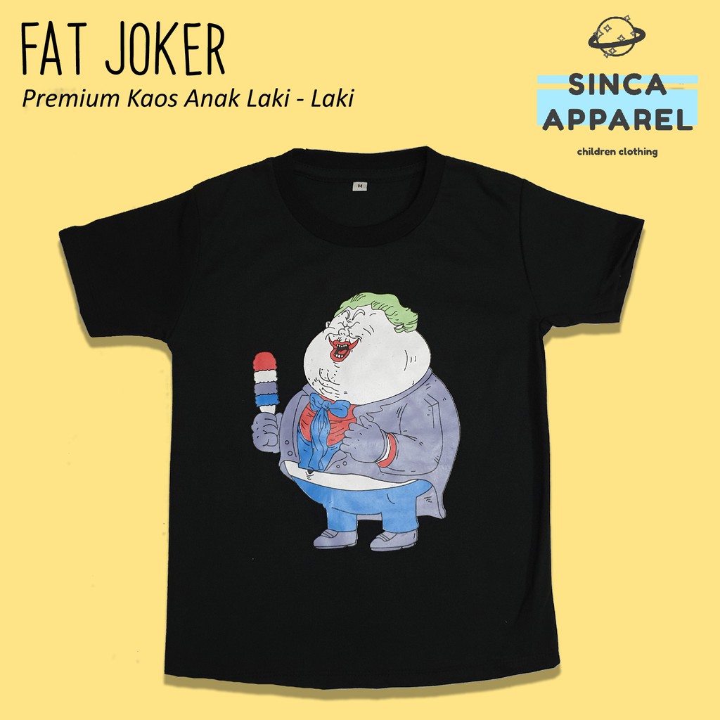  Baju  Kaos  Anak  Cowok Laki Laki Fat Joker Lengan Pendek 