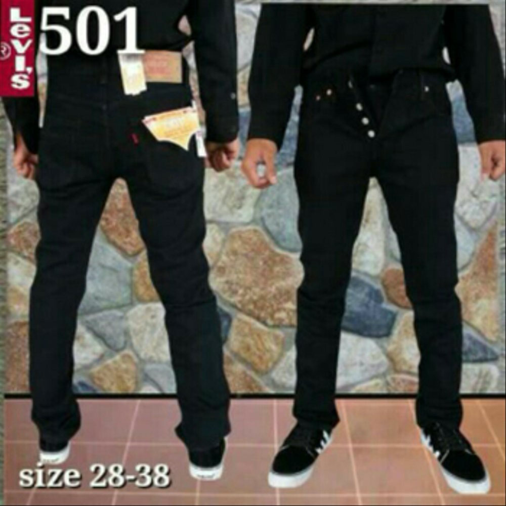 DIJUAL celana levis501 hitam pekat /levis501 bigsize/levis501 original import Diskon