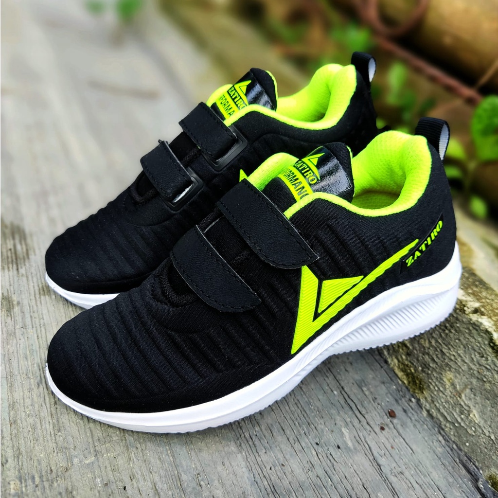 Promo Sepatu Anak Zatiro Termurah Kekinian Sekolah Tk - Sd Laki" , Perempuan Model Perekat Hitam Kas