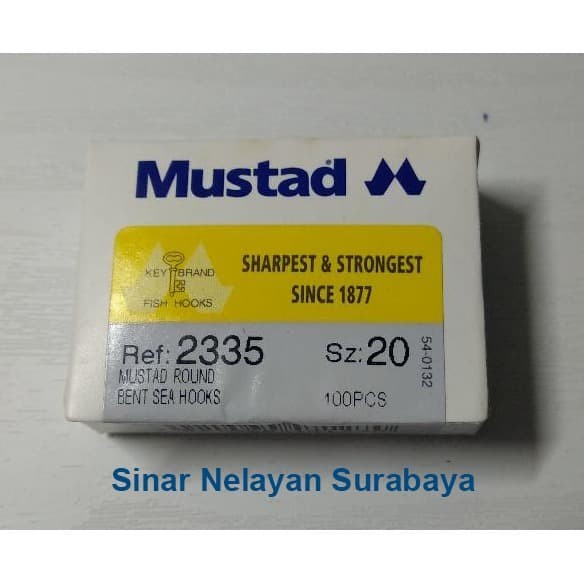 Kail mata pancing cap Mustad 2335 putih no.20