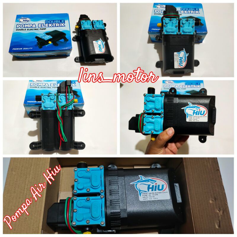 Dinamo Pompa Air Tekanan Tinggi Serbaguna Cucian Dual Pump Hiu 13PSI