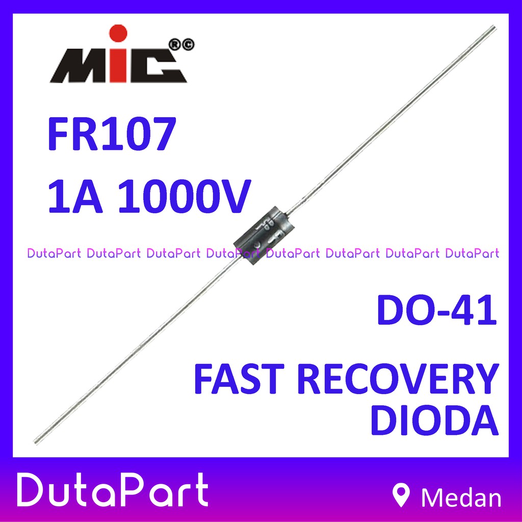 FR107 FR 107 1A 1000V MIC Dioda Diode Fast Recovery Rectifier DO-41