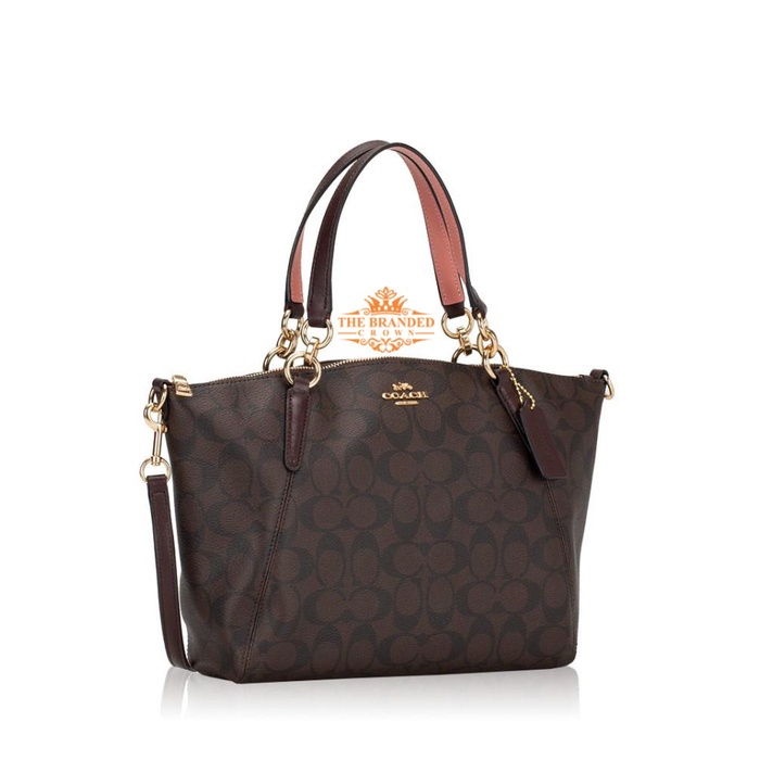 Tas Coach 28989 Signature Small Kelsey Brown Oxblood