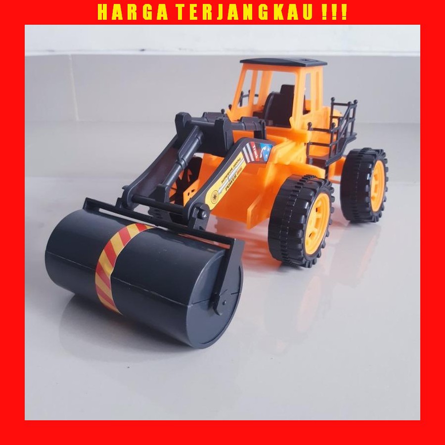 Mainan Truk Road Roller Edukasi - Mobil Mesin Giling Kontruksi Anak