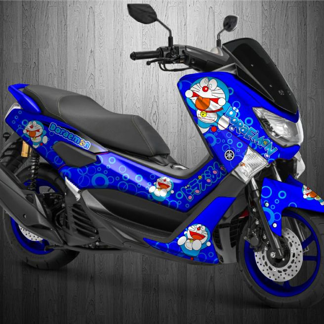 Decal NMAX full body Doraemon Biru tua