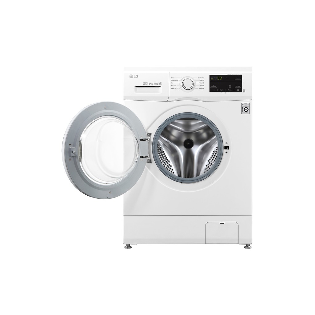 MESIN CUCI FRONT LOADING LG FM 1007 N3W FM1007N3W 7 KG INVERTER TOUCH