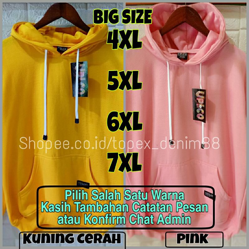 HOODIE OVERSIZE BIG SIZE UP.co, HOODIE JUMBO MUAT Sampai BB 150kg