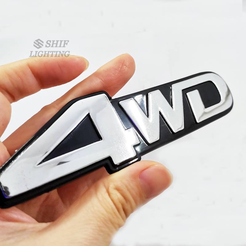 1pc Stiker Emblem Logo 4WD Bahan ABS Untuk Bagasi Belakang Mobil Mitsubishi Pajero