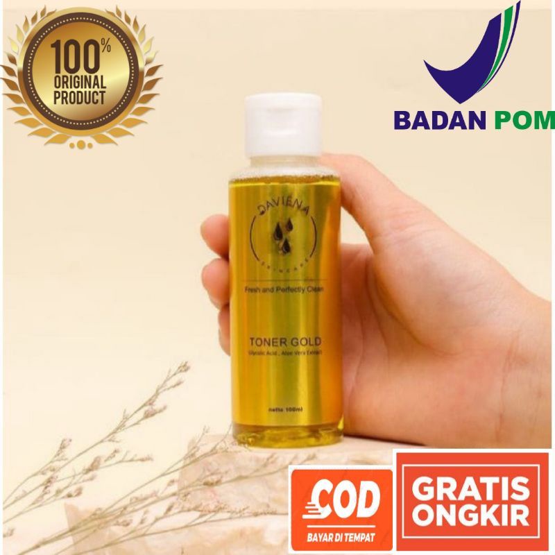 Toner Daviena Gold Series Daviena Skincare Deviena Davina Devina Skincare Official Davienaskincareofficial Palembang ori Ramadhanidavin official Ownerdavienaskincare Pencerah Pemutih Flek Wajah Glowing Bpom Davienaskincare jawa jakarta scincare Skincare
