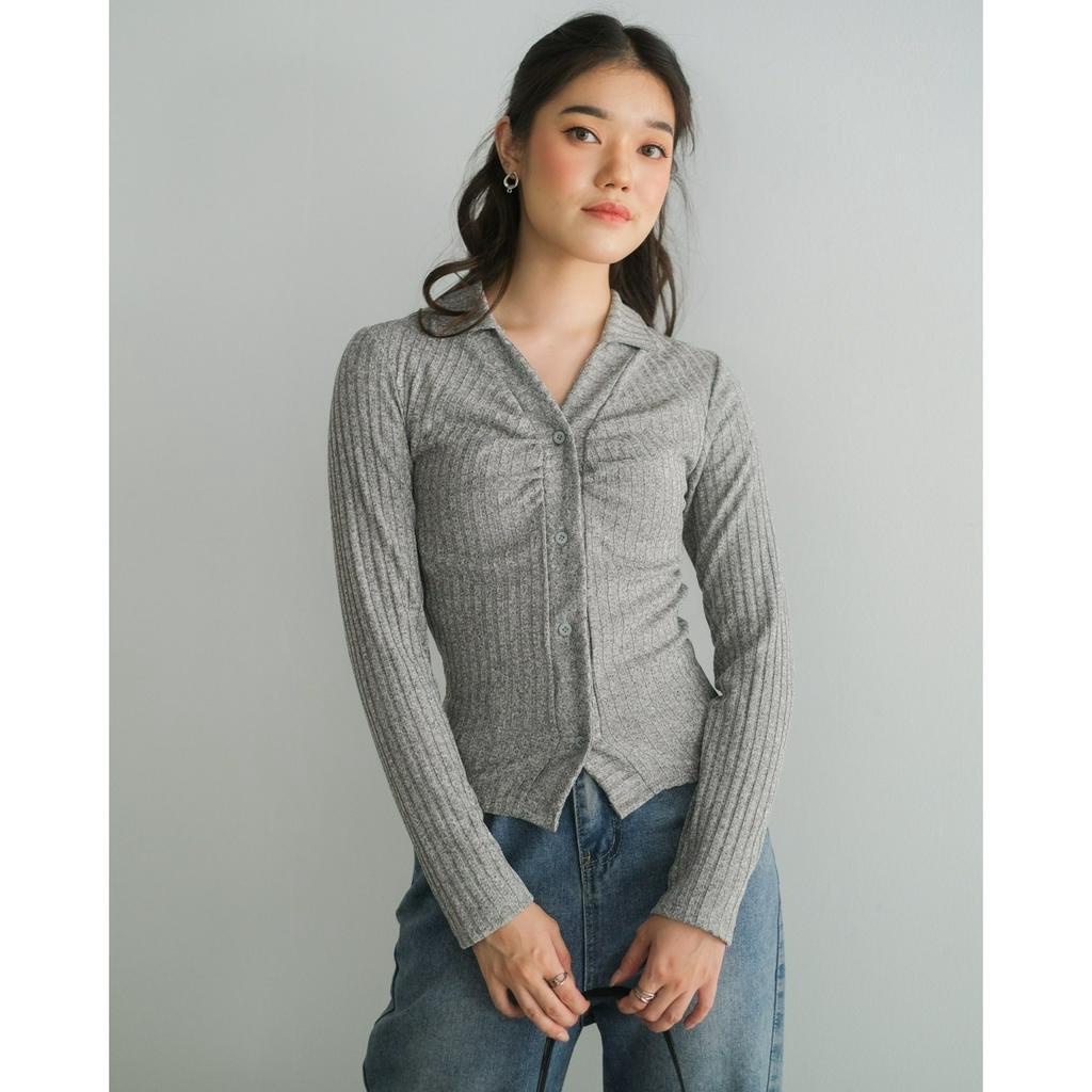 Myrubylicious NASTRI SHIRT KODE 4252  | KEMEJA | KEMEJA WANITA | KEMEJA LENGAN PANJANG | KEMEJA RAYON