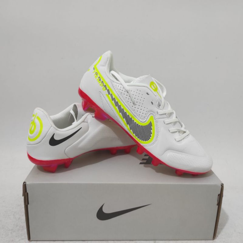 Sepatu Bola Nike Tiempo Legend 9 White Chrome FG