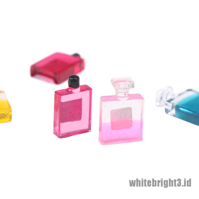 (white3) 6 Botol Parfum Miniatur Skala 1: 12 Untuk Dekorasi Rumah Boneka