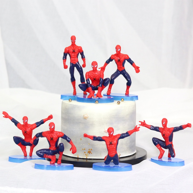 7pcs / set Mainan Action Figure Model SpiderMan Untuk Hadiah Anak