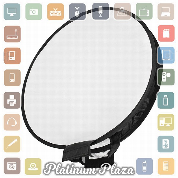 Universal Portable Round Softbox Flash Diffuser 40 cm for Camera DSLR - PU5145 - Black`11YOVF-