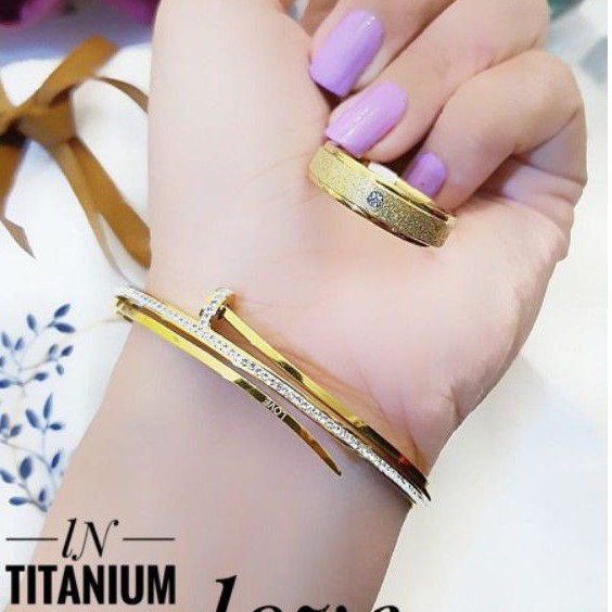 Titanium Gelang Dan Cincin 2217n