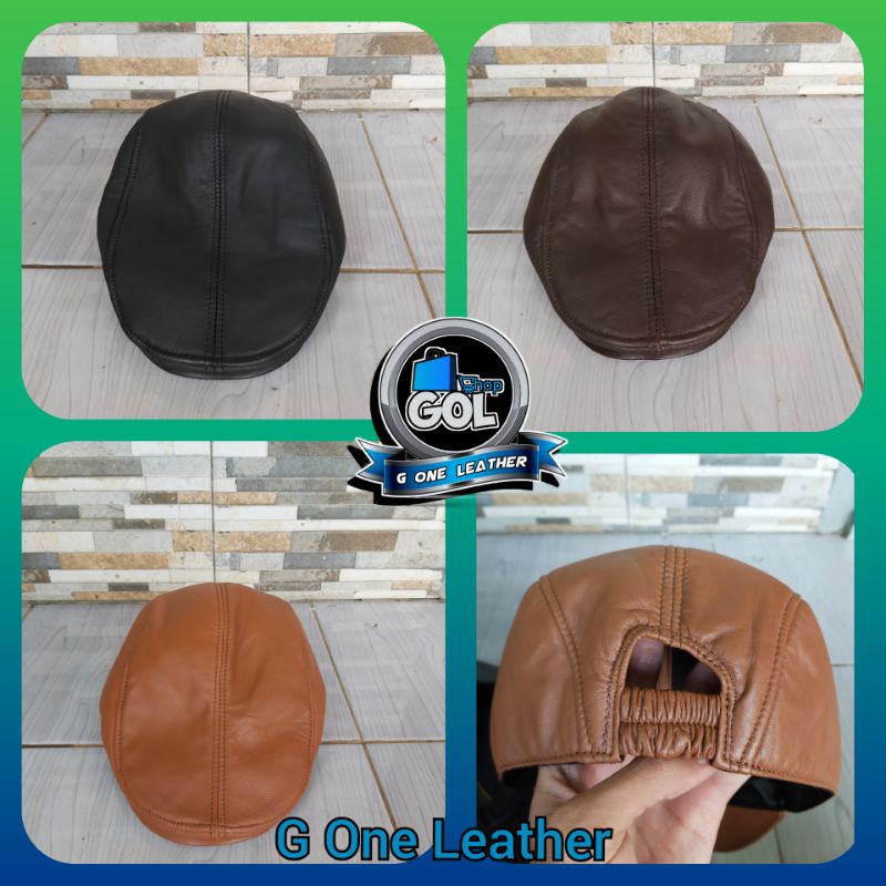 TOPI PRIA PET KULIT ASLI