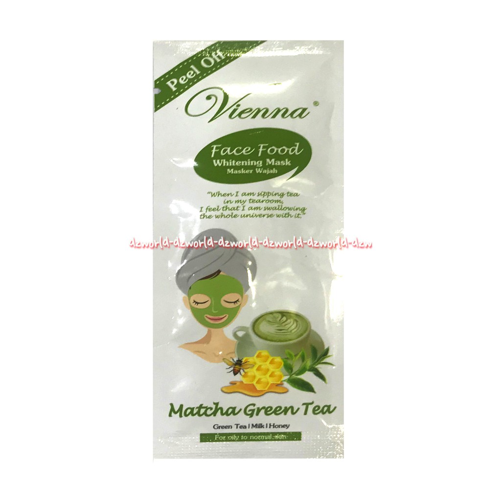 Vienna Face Food Matcha Masker Wajah 15ml tersedia 3 macam varian wewangian