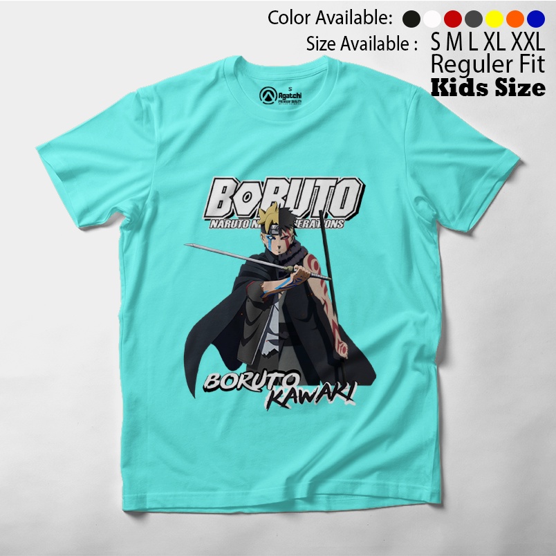 Baju Kaos Atasan Anak Laki-laki Distro Anime Boruto Naruto Next Generations - Boruto X Kawaki